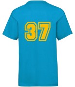 AZURE BLUE T-SHIRT BACK (beavers) mock up rear
